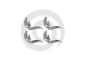 Wheat Ears Icon and Logo. For Identity Style of Natural Product Company and Farm Company. Agricultural symbol