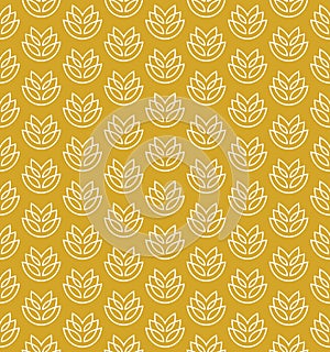 Wheat ears seamless pattern