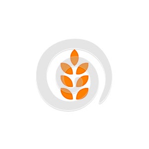 Wheat flour agriculture logo design vector template