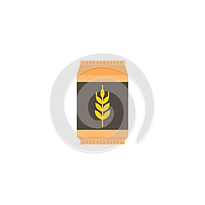 Wheat flour bag icon