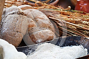 Wheat, flour and bread