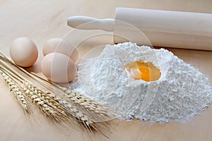 Wheat, flour and eggs