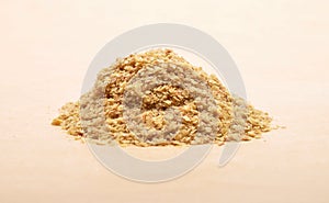 Wheat germs on brown background