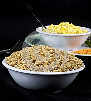 Wheat and Gram Dal or Pulses photo