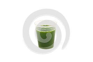 Wheat Grass drink isolated on white background