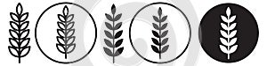 Wheat Icon vector set collection for web