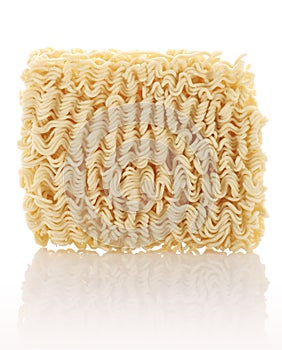 Wheat noodles closeup