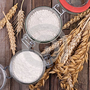 Wheat and rye flour