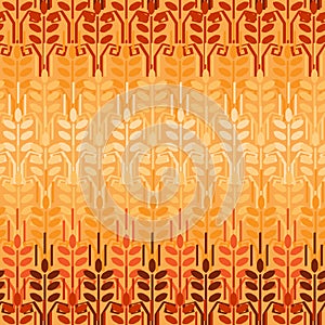Wheat seamless pattern. Agriculture background