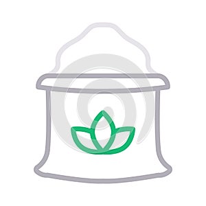 Wheat thin color line vector icon