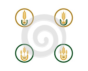 Wheat vector icon illustration