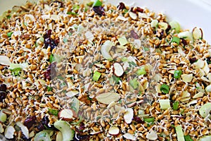 Wheatberry salad upclose