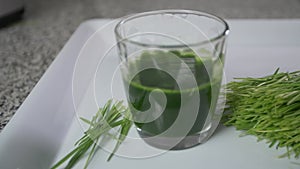 Wheatgrass Juice in A Glass