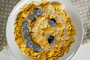 Wheaties cereal and blueberry in bowl