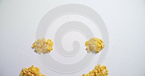 Wheaties cereal forming a smiley face 4k