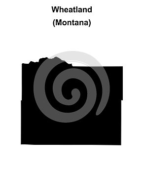 Wheatland outline map