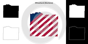 Wheatland outline map