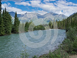 Wheaton River alpine valley Yukon Territory Canada