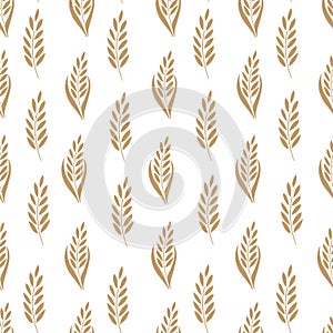 Wheats seamless fabric design seamless pattern background