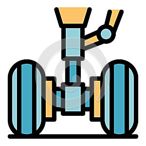 Wheel aircraft repair icon color outline vector