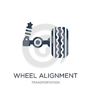 wheel alignment icon in trendy design style. wheel alignment icon isolated on white background. wheel alignment vector icon simple