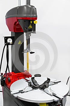 Wheel balancing close up