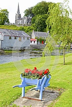 Wheel barrow at castletownroche park and church