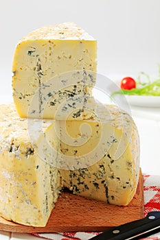 Wheel of blue cheese