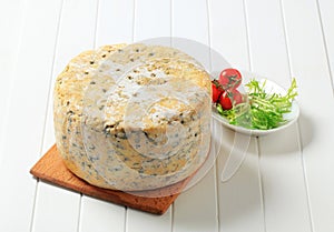 Wheel of blue cheese