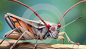 Wheel Bug Arilus insect predator