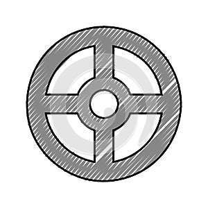 Wheel car direction icon