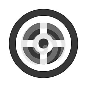 Wheel car direction icon