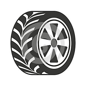 wheel car isolated icon design