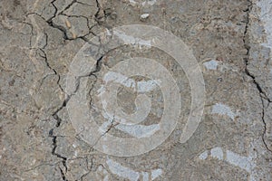 Wheel car track on wet cement concrete floor for background