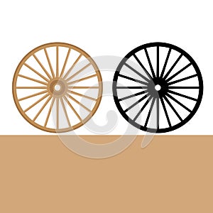 Wheel carriage vector illustration flat style front side