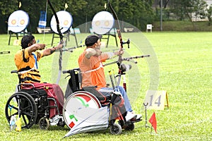 Wheel Chair Archery for Disabled Persons