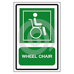 Wheel Chair Hospital Symbol, Vector Illustration, Isolate On White Background Icon. EPS10