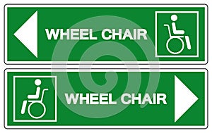 Wheel Chair Hospital Symbol, Vector Illustration, Isolate On White Background Icon. EPS10