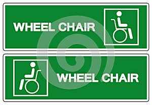 Wheel Chair Hospital Symbol, Vector Illustration, Isolate On White Background Icon. EPS10