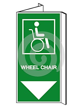 Wheel Chair Hospital Symbol, Vector Illustration, Isolate On White Background Icon. EPS10