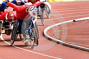 Wheel Chair Race for Disabled Persons