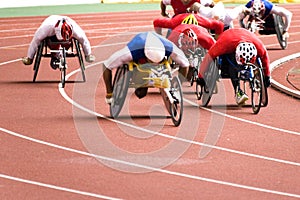 Wheel Chair Race for Disabled Persons