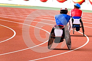 Wheel Chair Race for Disabled Persons