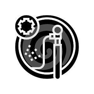 wheel chambre glyph icon vector black illustration photo