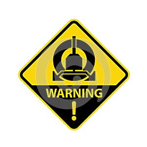 Wheel clamping in operation road sign - parking clamp warning