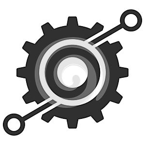 Wheel Connections Vector Icon Flat Illustration