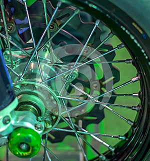 Wheel from cross-country sports bike for the track motocross Speedway