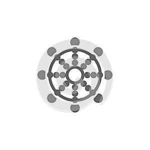 Wheel of Dharma  icon. Element of World religiosity icon. Premium quality graphic design icon. Signs and symbols collection icon