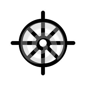 Wheel Of Dharma Icon Vector Symbol Design Illustration