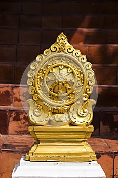 Wheel of Dharma in thai temple